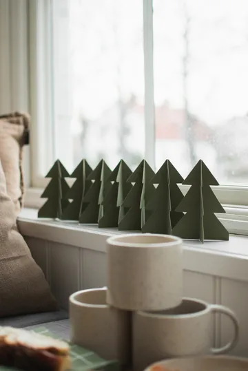 Tree in a row decoration 60 cm - Green, 7x60 cm - DBKD