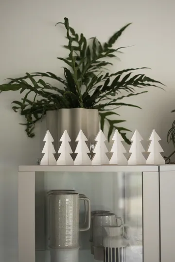 Tree in a row decoration 60 cm - White, 7x60 cm - DBKD