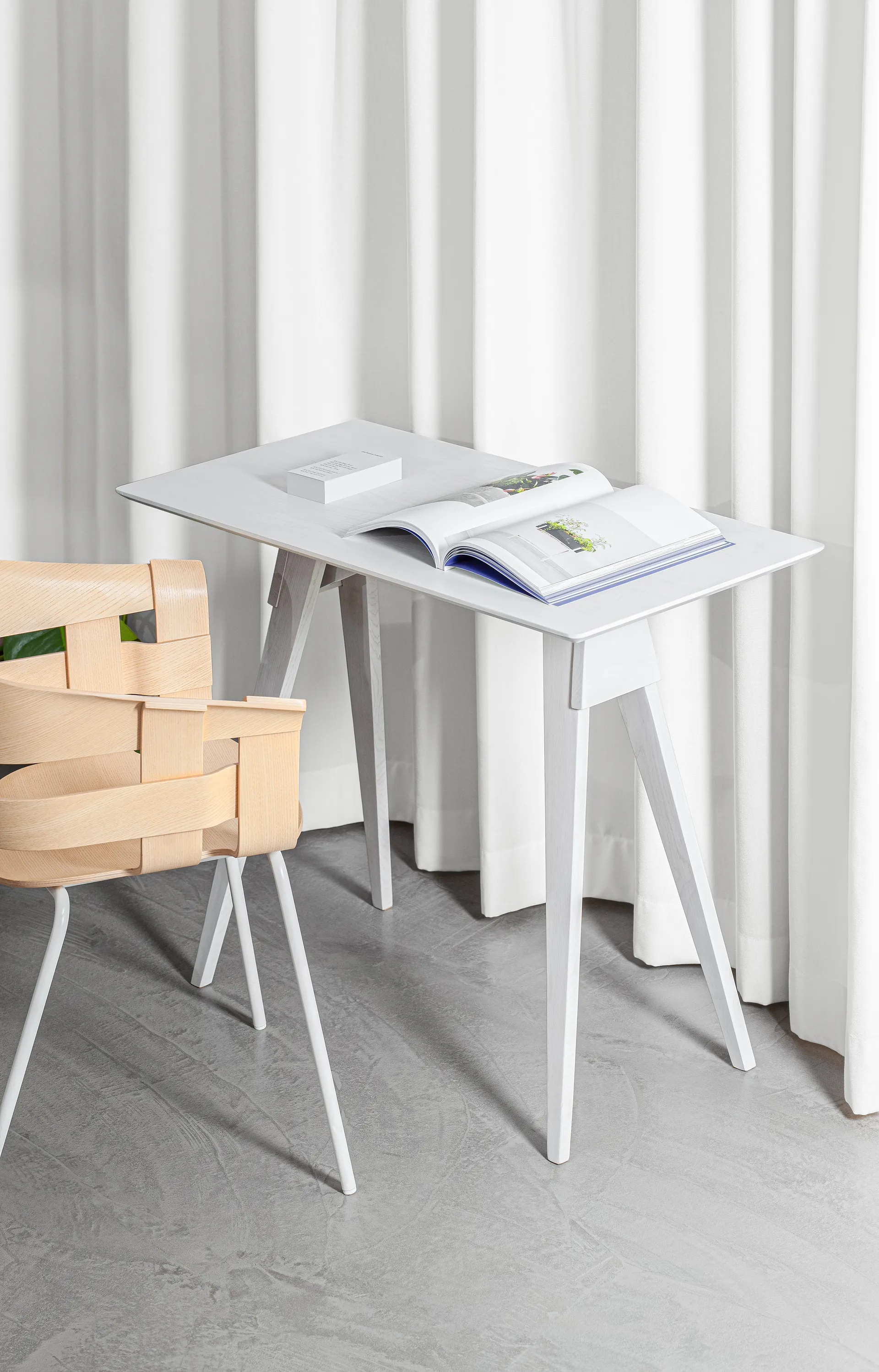 Arco side table L, White Design House Stockholm