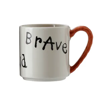 Astrid Lindgren Pippi anniversary mug 20 cl - Strong Kind Brave - Design House Stockholm