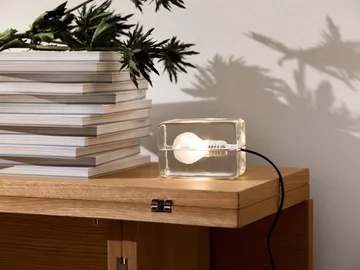 Block Lamp Mini table lamp - Clear, 12x8x7,5 cm - Design House Stockholm