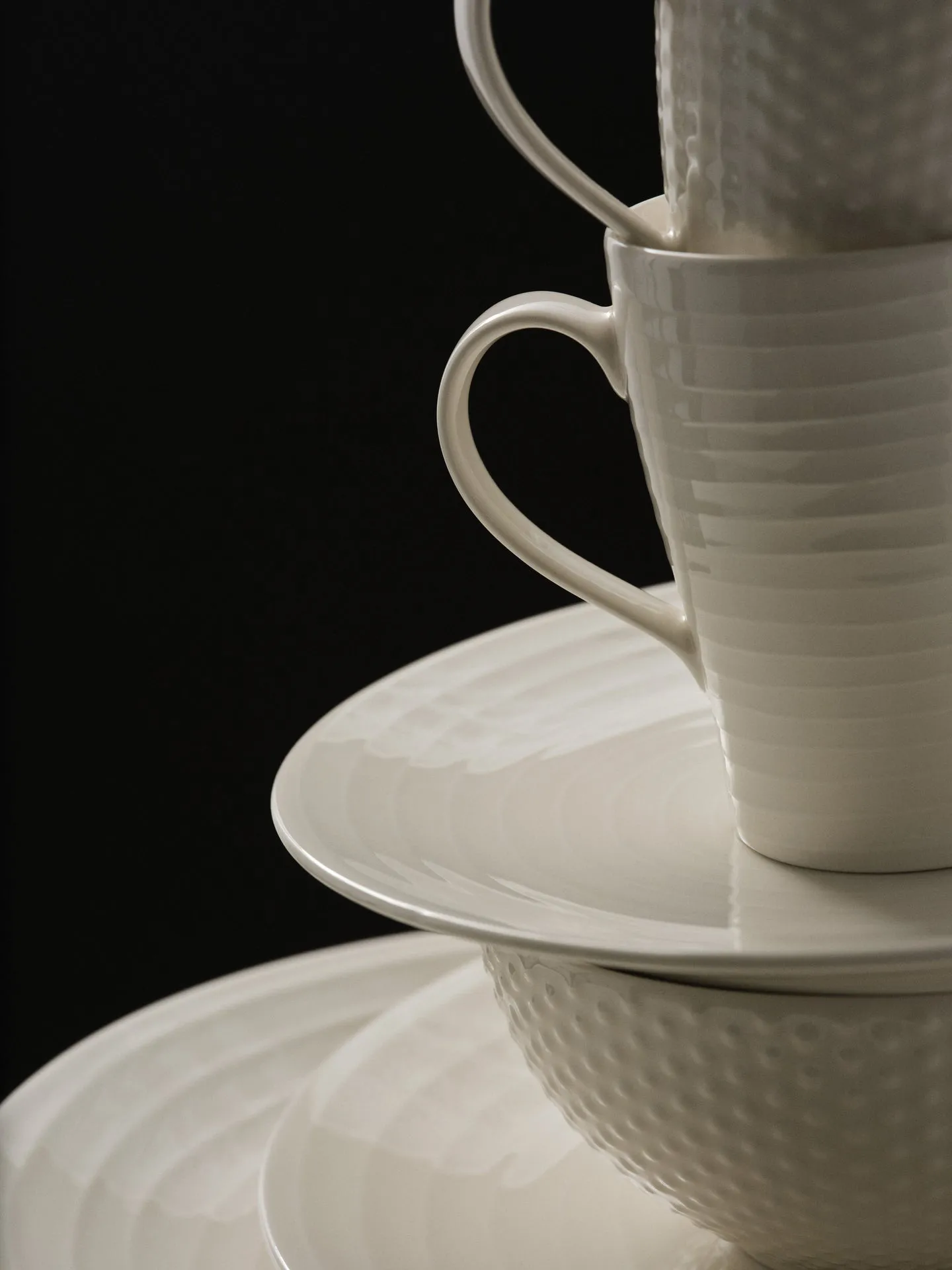 Blond breakfast bowl 60 cl, stripe white Design House Stockholm