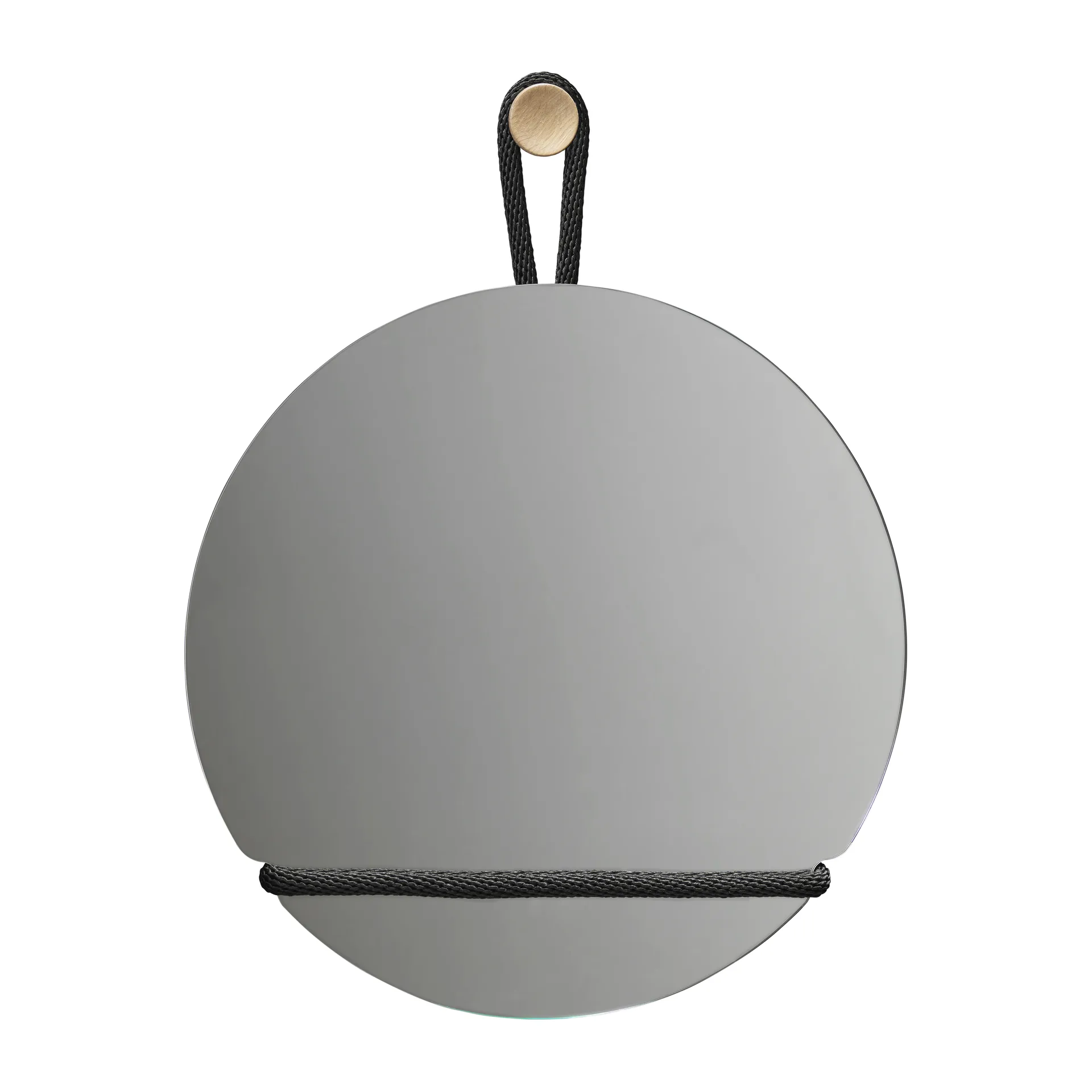 Lasso mirror round, clear-black Design House Stockholm