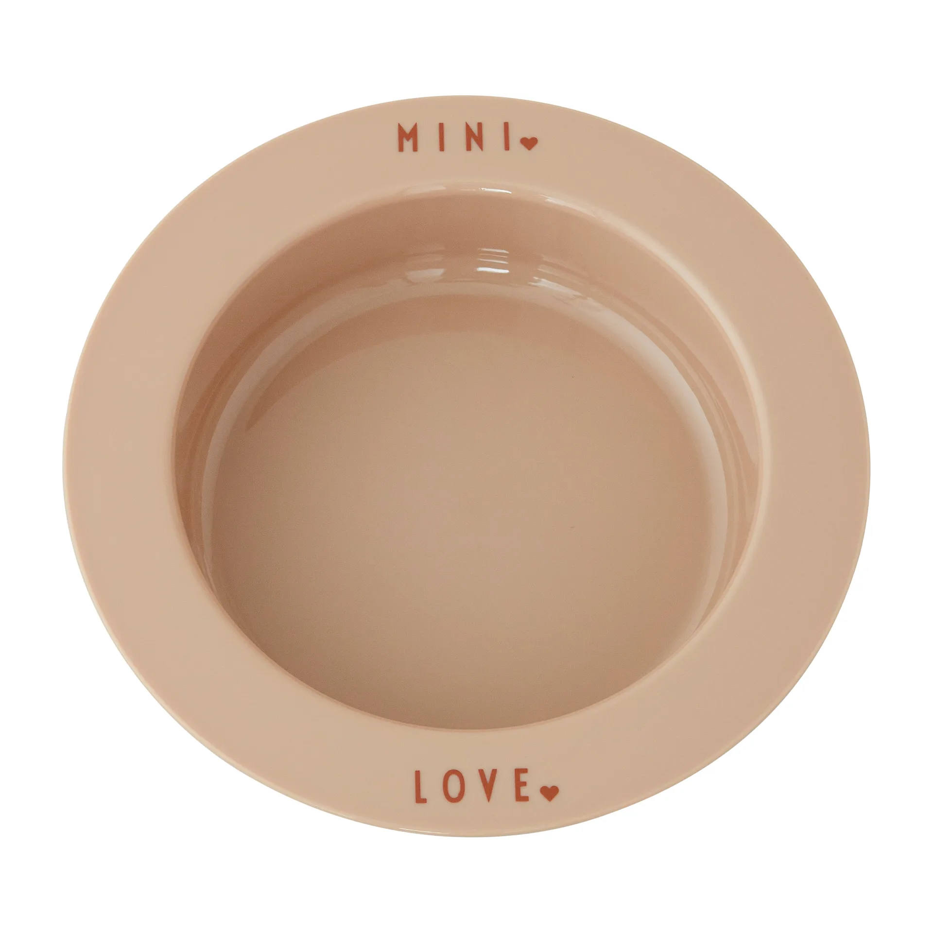 Design Letters deep plate favourite mini, Beige-love Design Letters