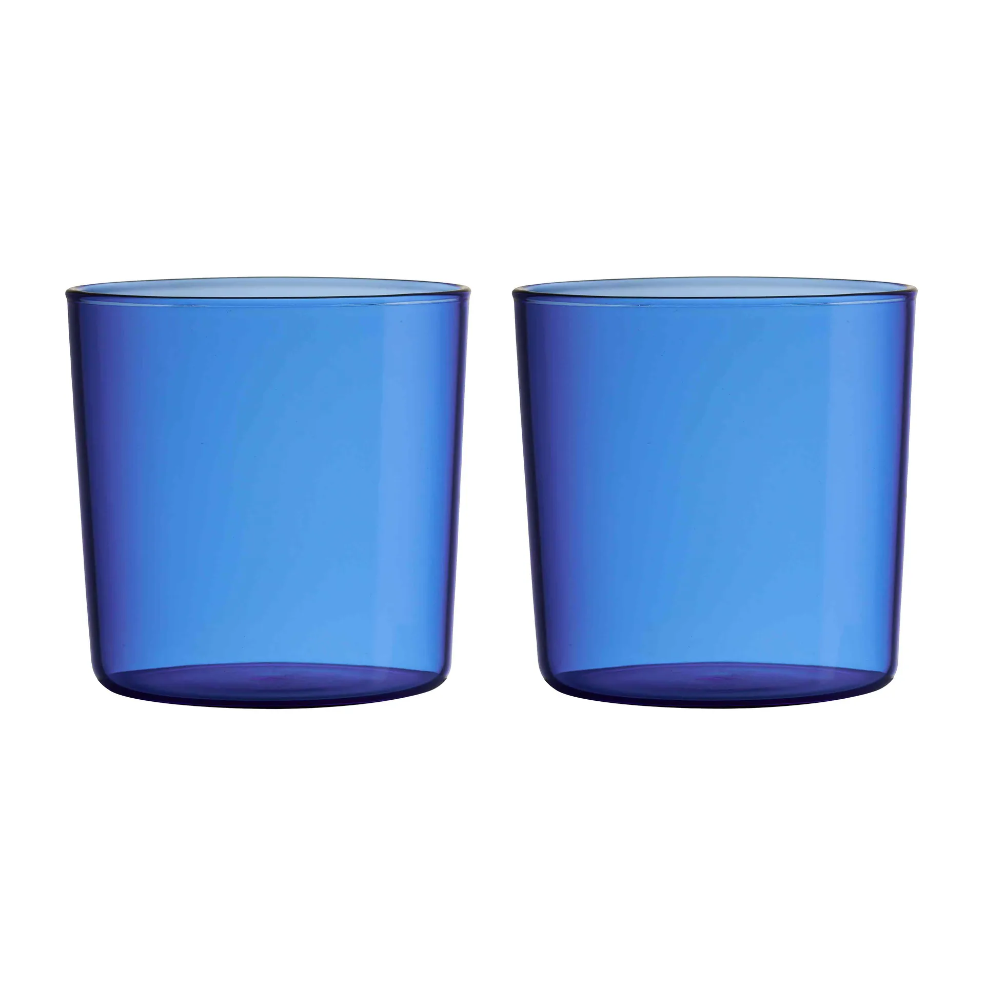 Design Letters Kids Eco drinking glass 2-pack, Blue Design Letters
