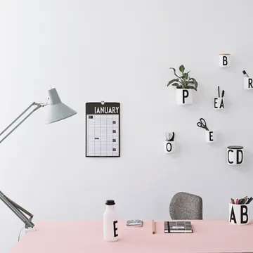 Design Letters Monthly Calendar - Black - Design Letters