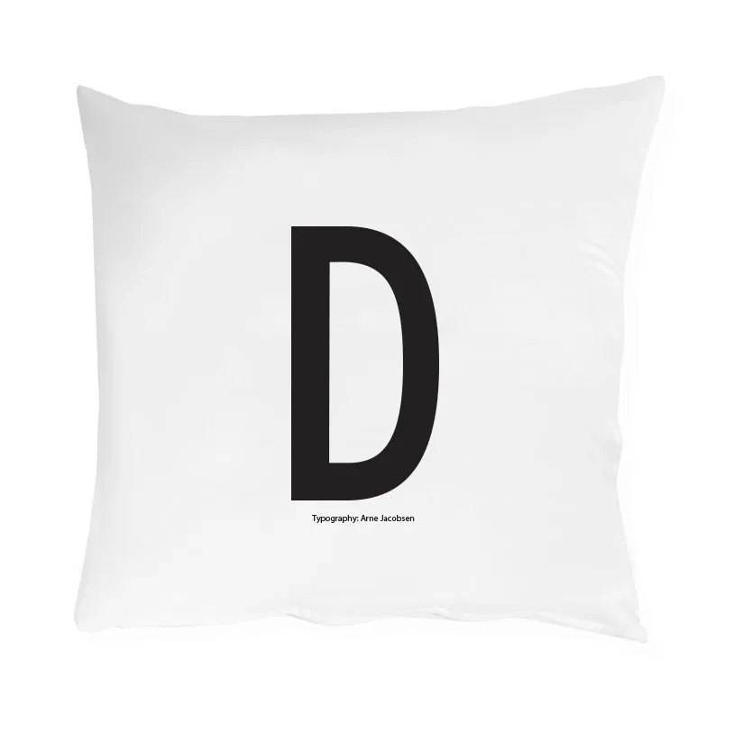 Design Letters pillow case 60x50 cm, D Design Letters