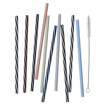 Design Letters straw 10-pack - multi - Design Letters