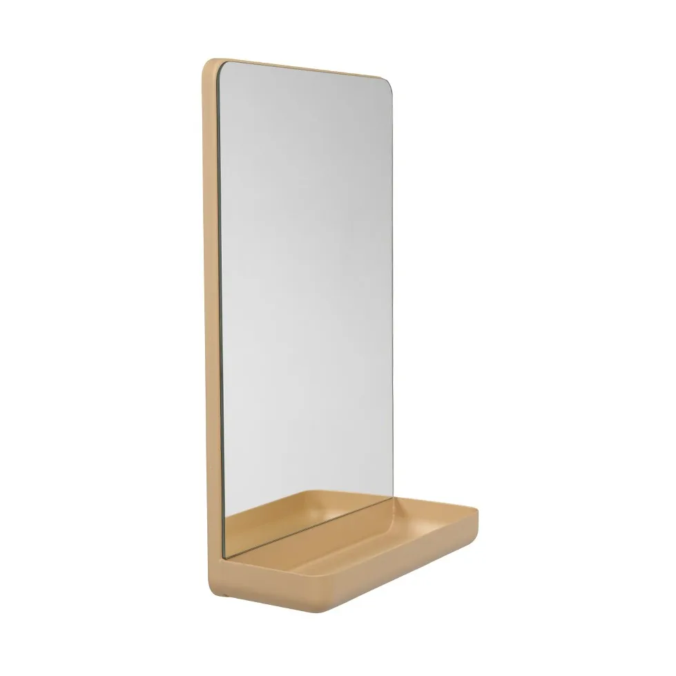 Design Letters Wall-mounted mirror with shelf, Beige Design Letters