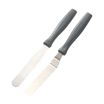 Cookie palette knife - Stainless steel, black, 2 pieces - Dorre