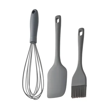 Cookie utensil set - Grey, silicone, 3 pieces - Dorre