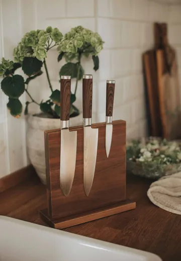 Kaya knife block 22x22 cm - Acacia - Dorre
