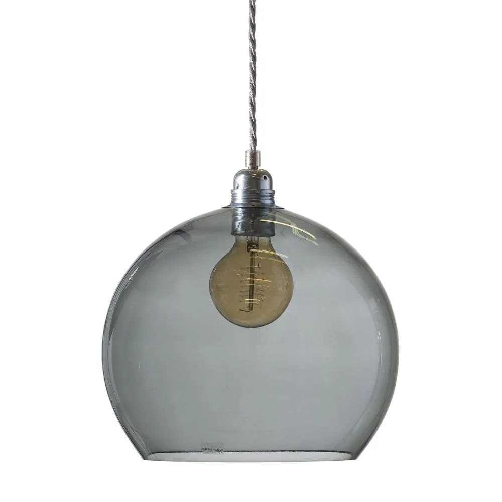 Rowan pendant lamp L, Ø 28 cm, smokey grey EBB & FLOW