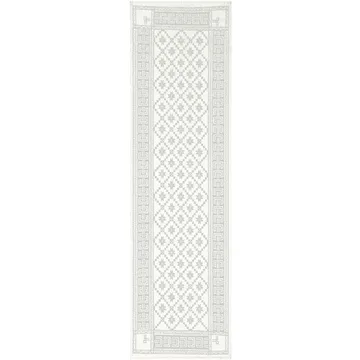 Åttebladrose table runner 50x150 cm - Beige - Ekelund Linneväveri