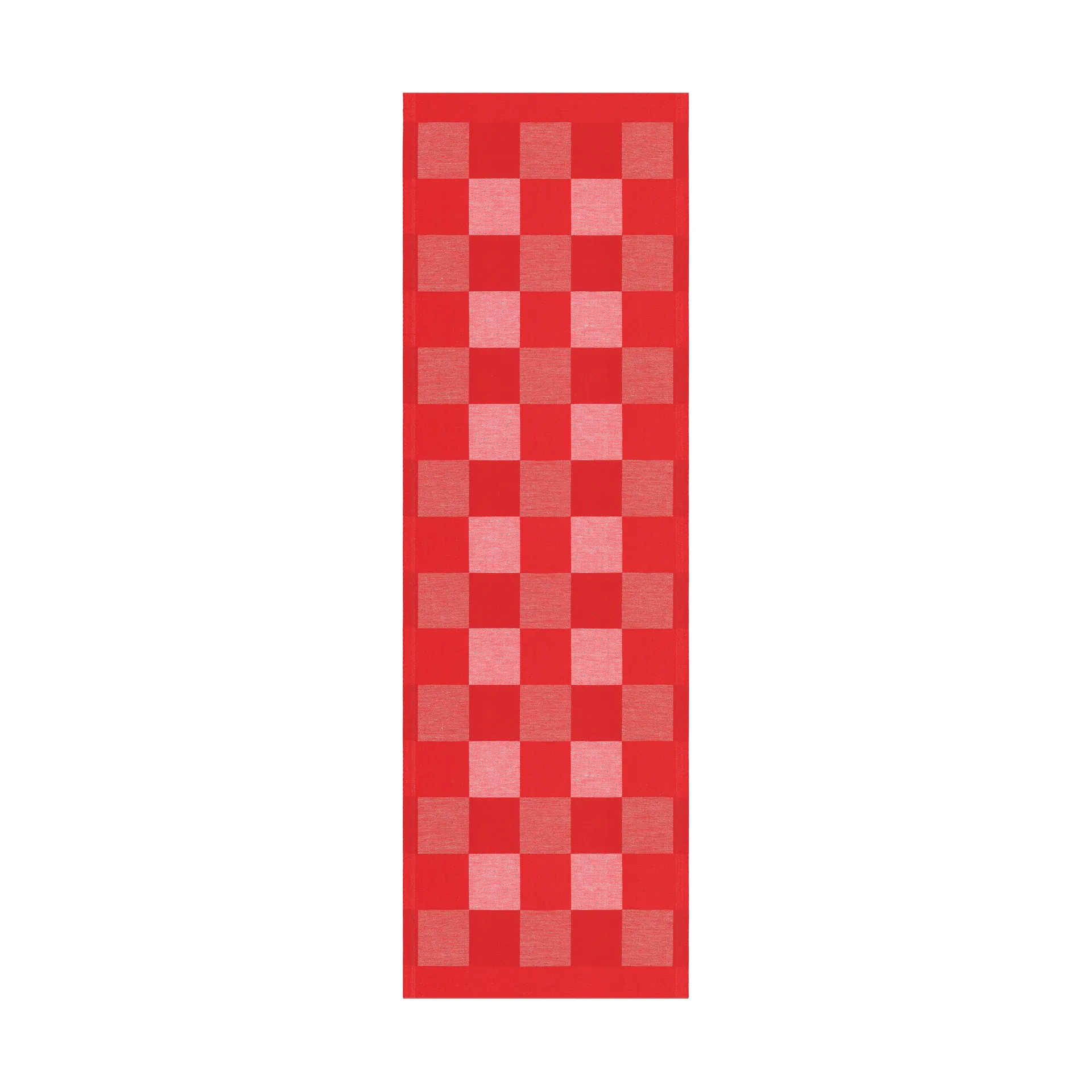 Schack runner red, 35x110 cm Ekelund Linneväveri