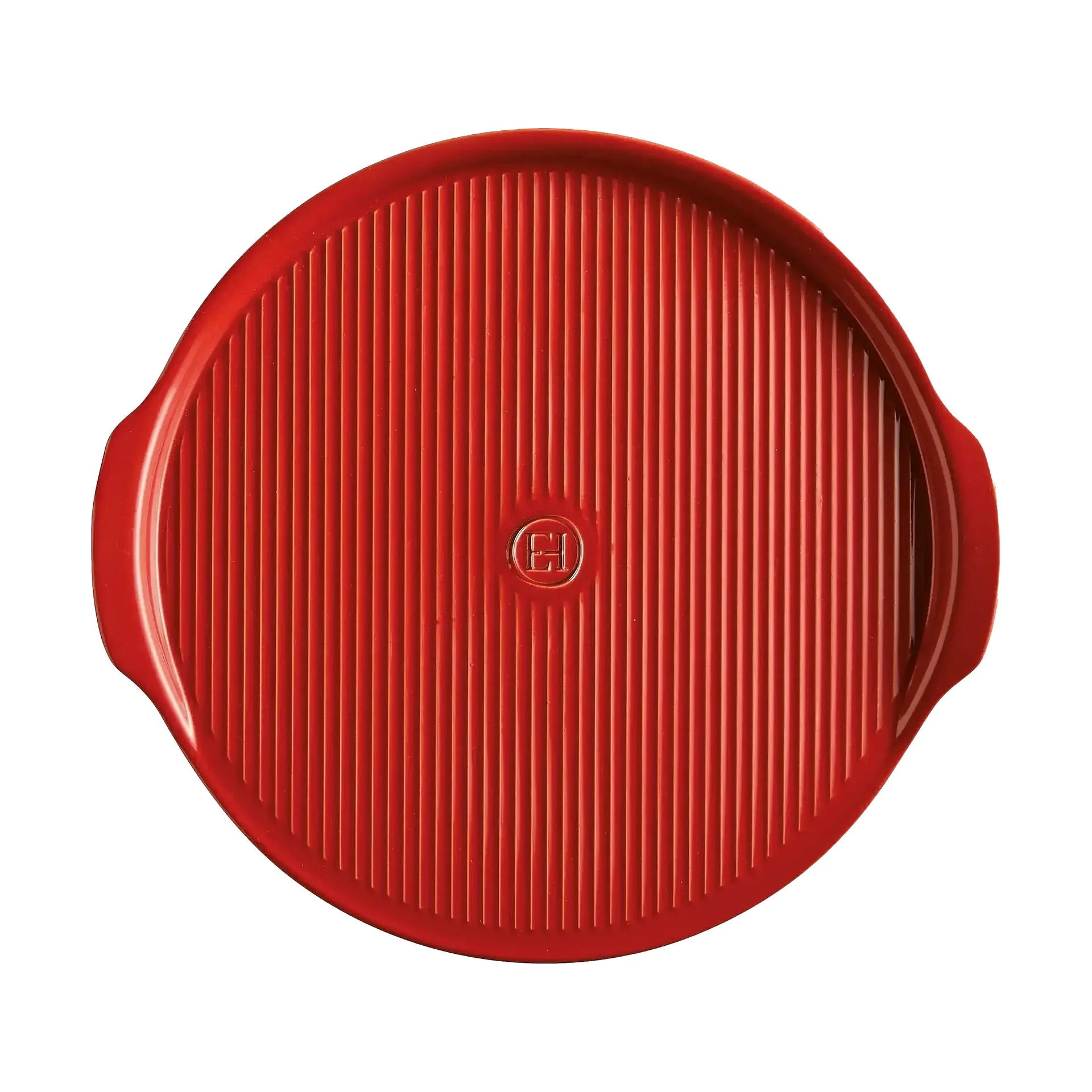 Emile Henry pizza stone ridged Ø40 cm, Red Emile Henry