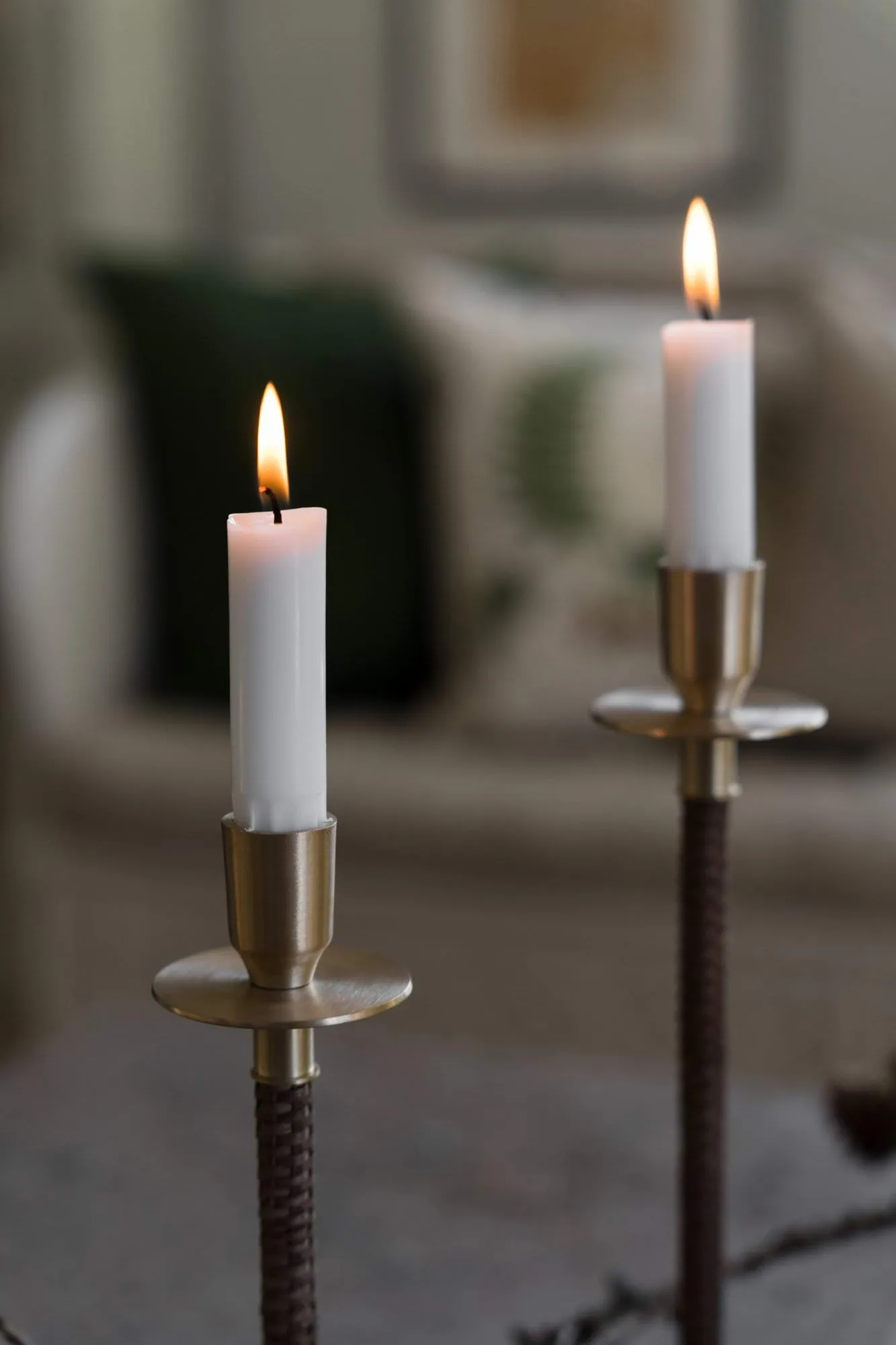Ernst braided candleholder, Brass, Ø8x25 cm ERNST