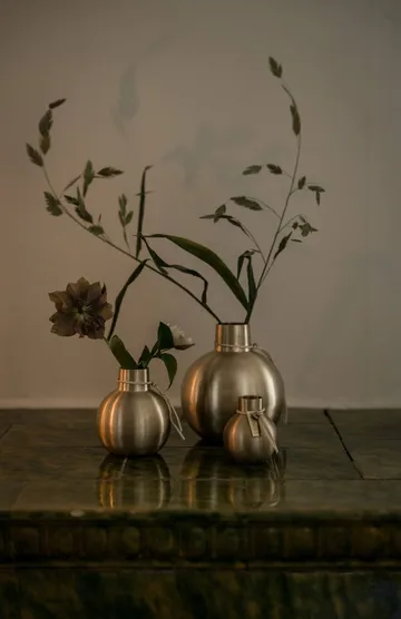 Ernst brass vase - Ø7.5x9.5 cm - ERNST