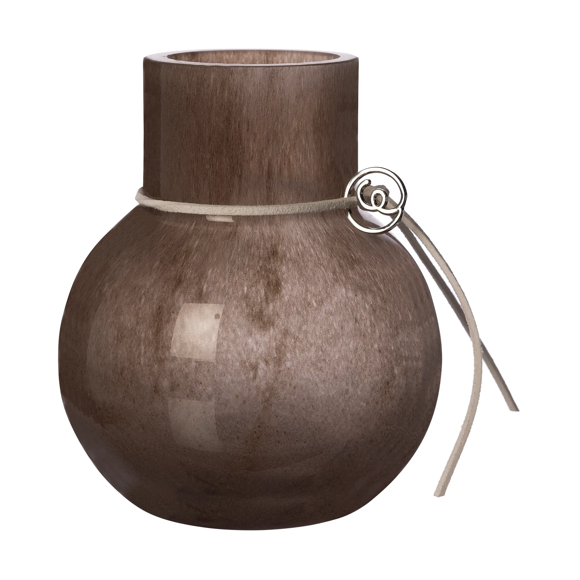 Ernst glass vase round brown, H10 cm Ø9 cm ERNST