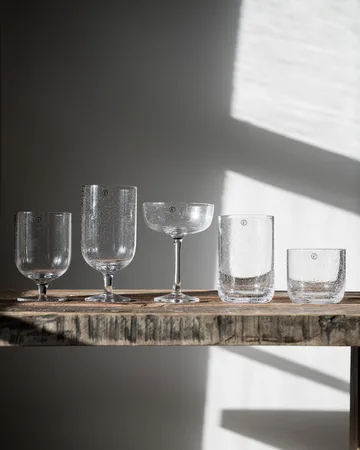 Ernst oil glass bubbly glass 45 cl 2-pack - Clear - ERNST