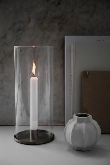 Ernst tealight holder for long candle 28 cm - Black aluminium - ERNST