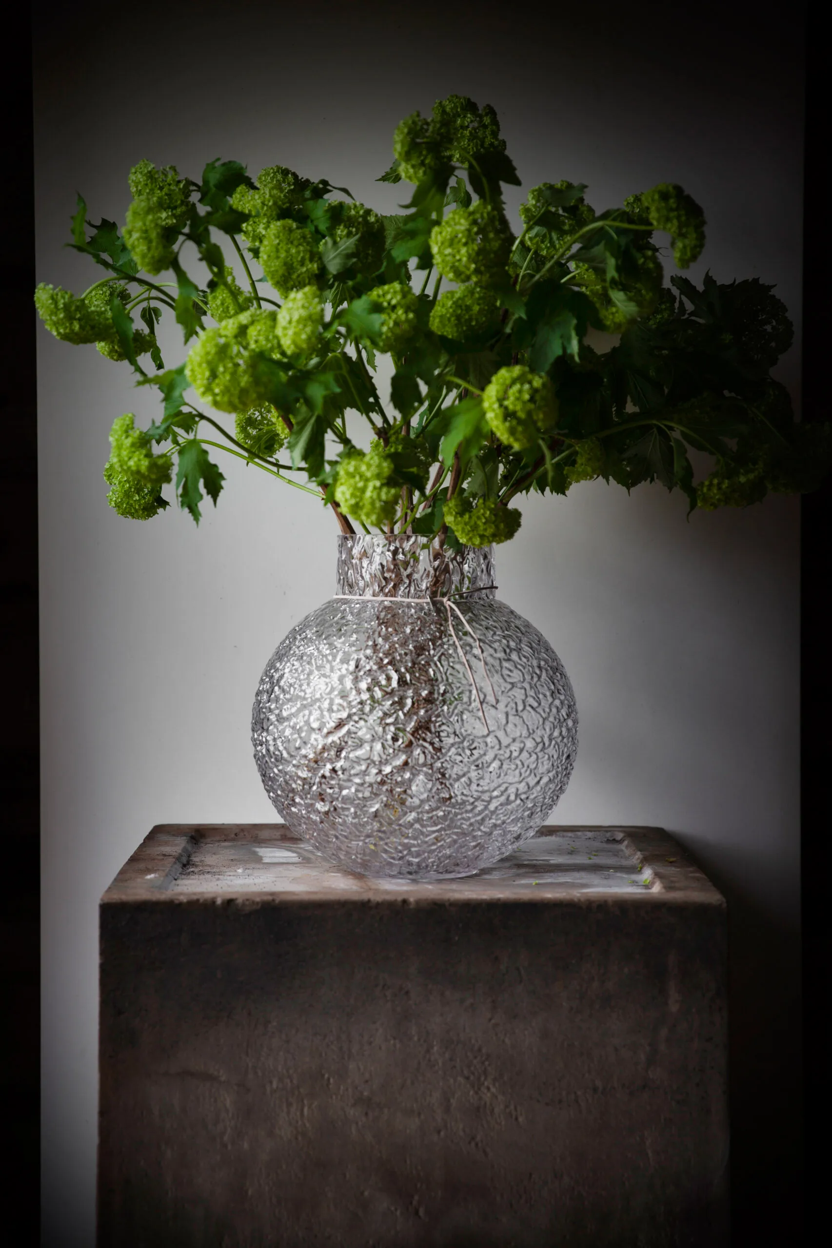 Ernst textured glass vase clear, Ø29x30 cm ERNST