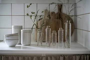 Ernst textured glass vase clear - Ø5x15 cm - ERNST