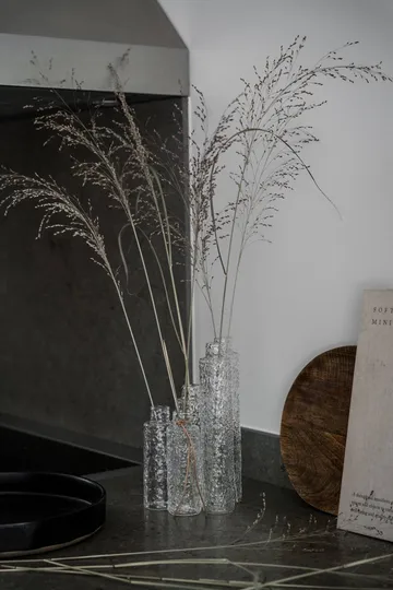 Ernst textured glass vase clear - Ø5x25 cm - ERNST