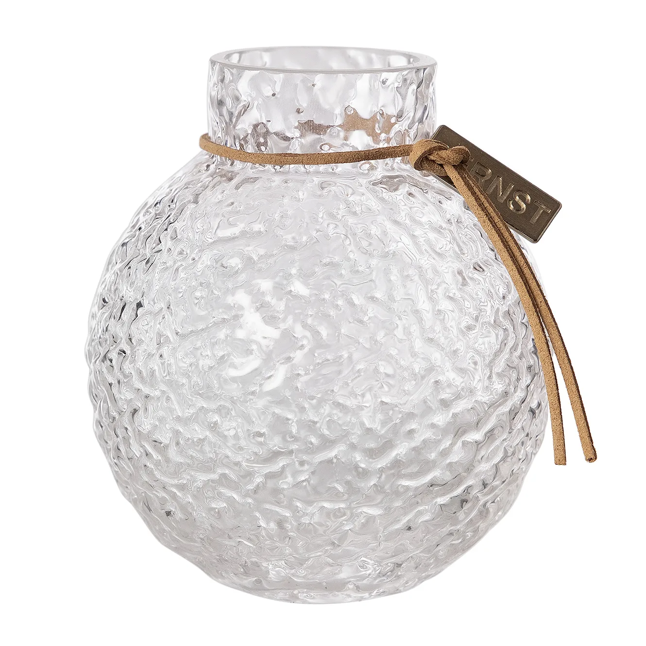 Ernst textured glass vase clear, Ø9x10 cm ERNST