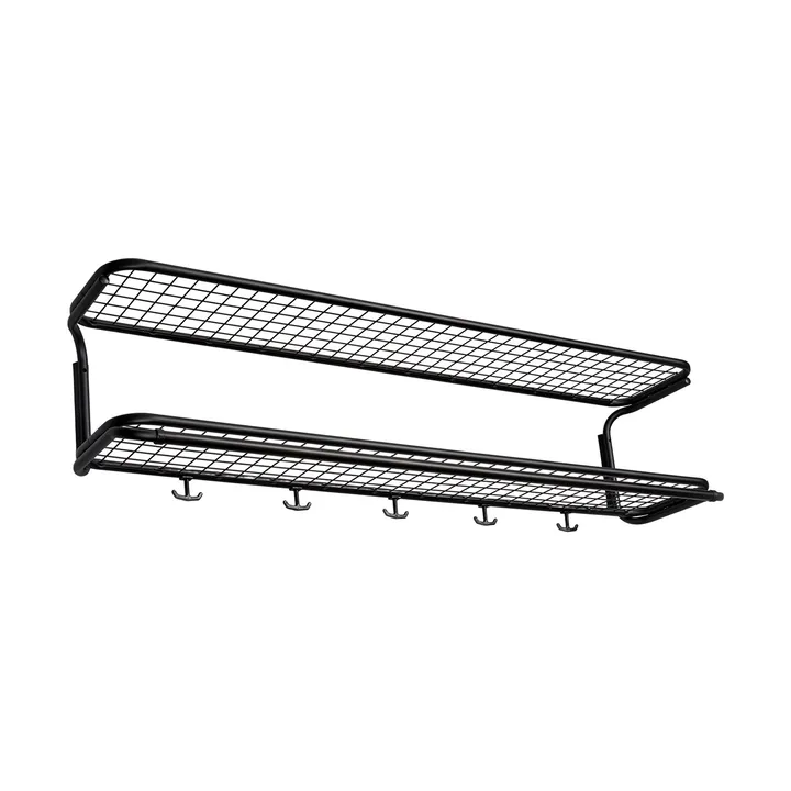 Classic 650 hat shelf - Black/black, 2 levels, 110 cm - Essem Design