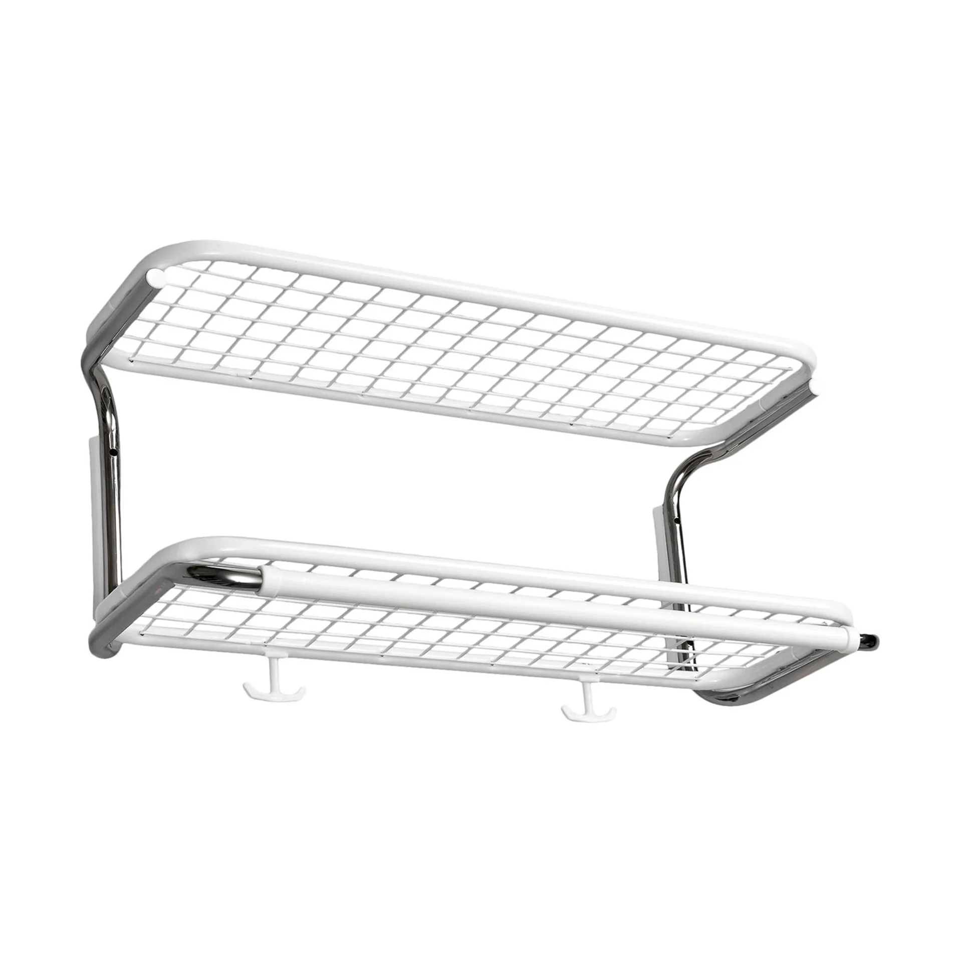 Classic 650 hat shelf, White/chrome, 2 levels, 50 cm Essem Design