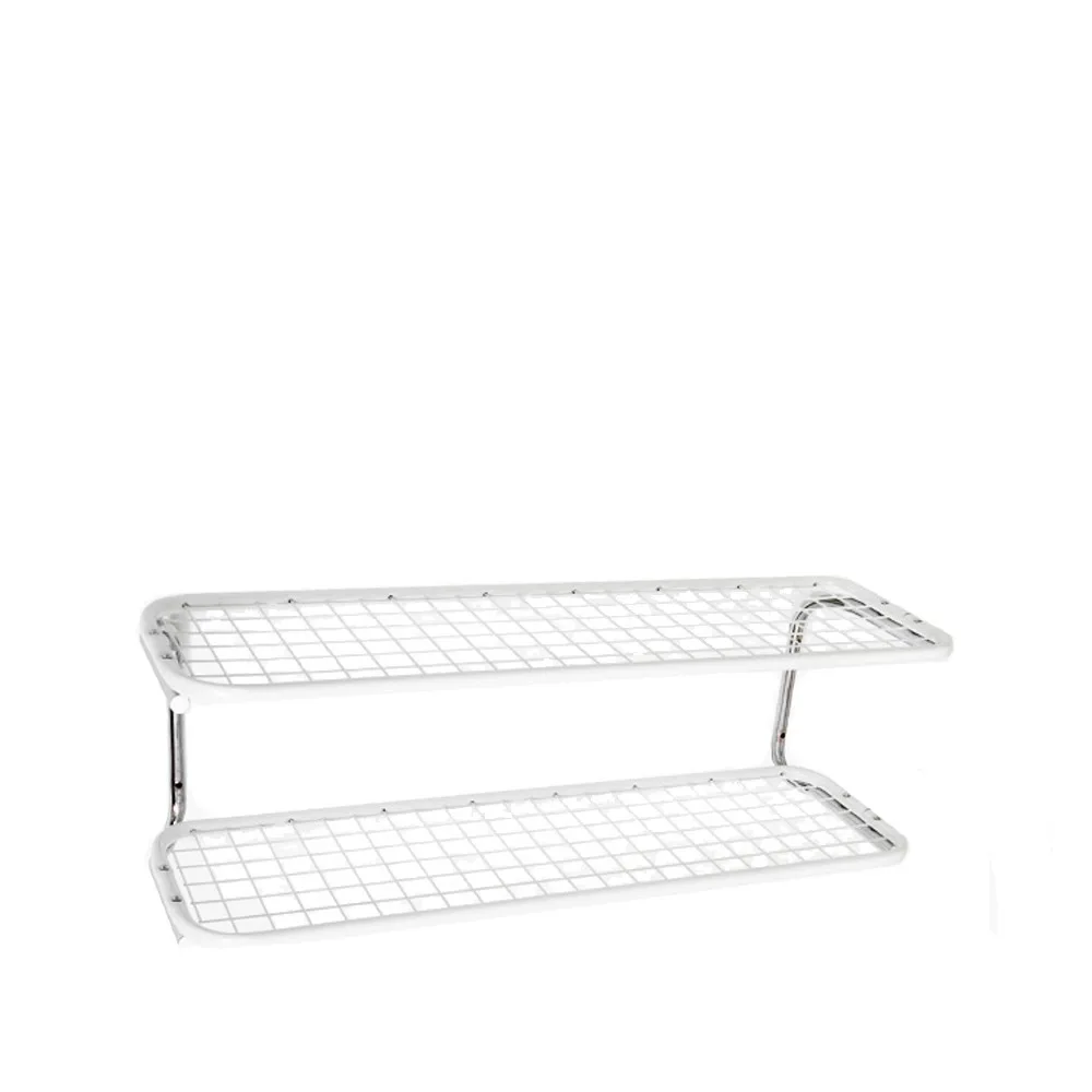 Classic 650 shoe shelf, White/chrome, 2 levels, 120 cm Essem Design