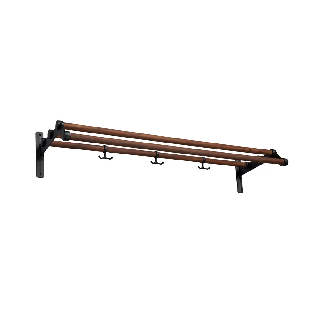 Nostalgi 291 hat shelf, Walnut, black  Essem Design