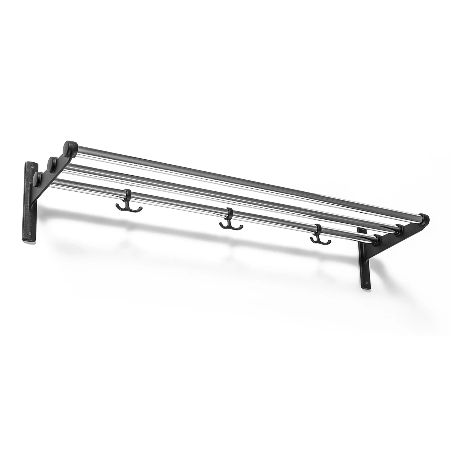 Nostalgi hat shelf/ shoe shelf, chrome, black Essem Design