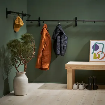 Nostalgi Hook rack - Aluminium, black stand - Essem Design