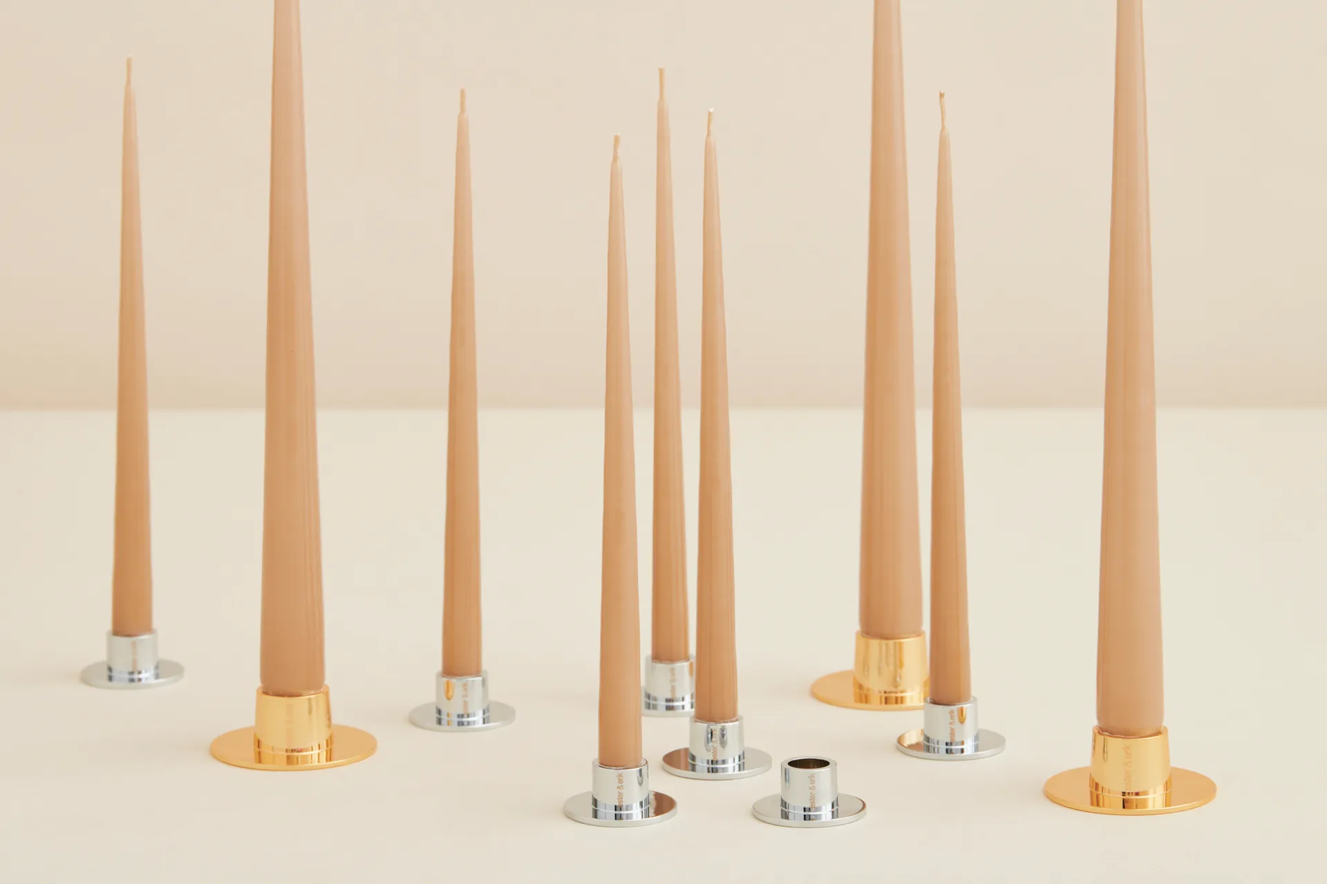 ester & erik candle sticks smooth 2-pack, Stainless steel ester & erik