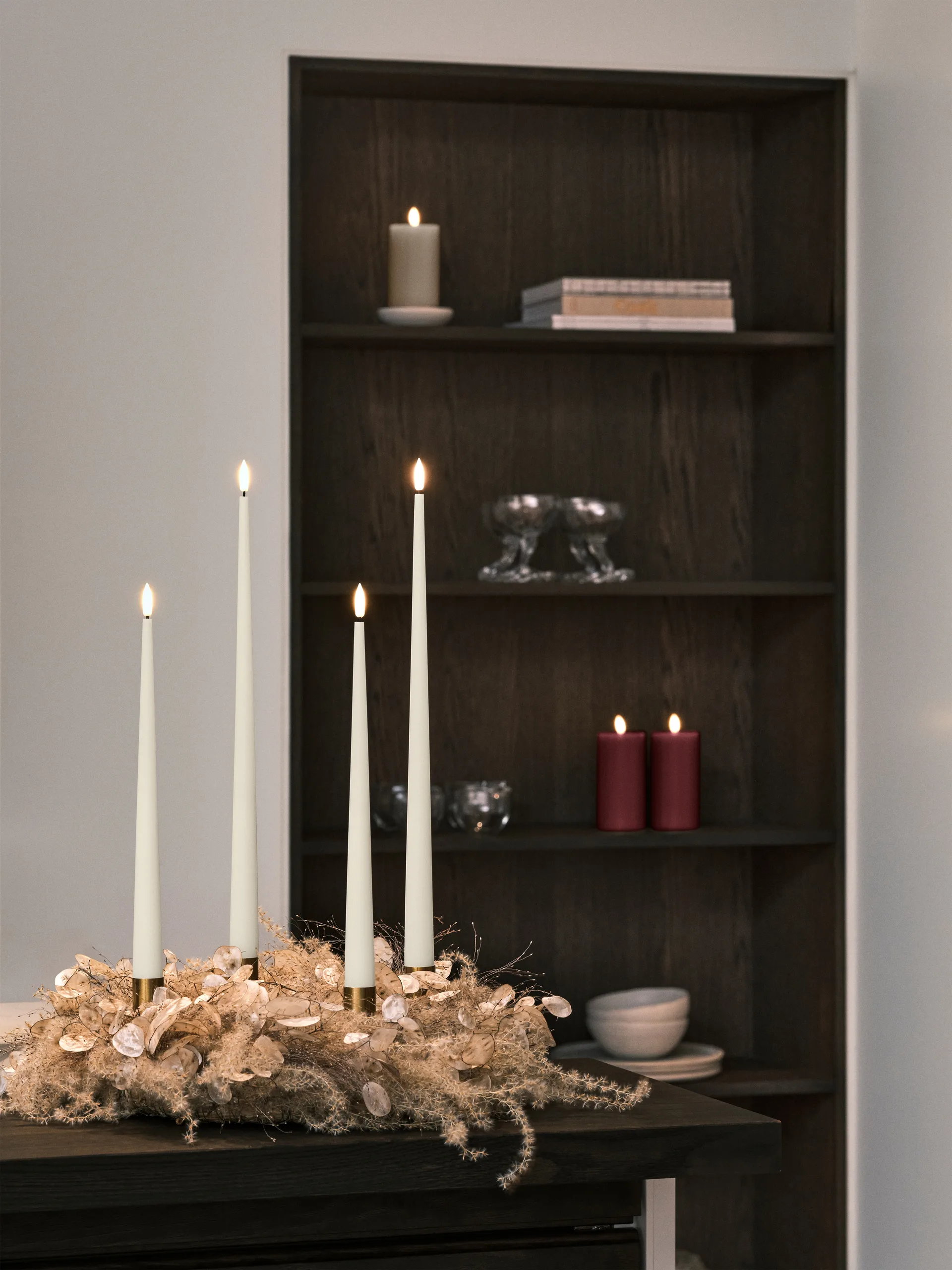 ester & erik pillar candle LED, 44/2 Deep Wine, 15 cm ester & erik