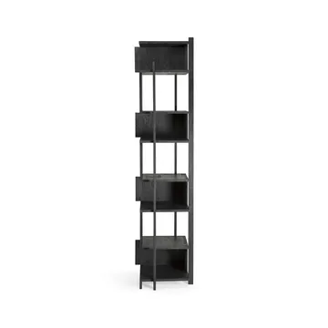 Abstract Column shelf - Black teak 203x49 cm - Ethnicraft