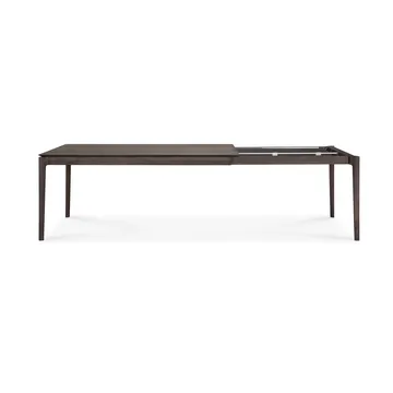 Beech extendable dining table - Brown-lacquered oak, 100x180/280 cm - Ethnicraft