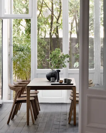 Bok dining table 200x95 cm - Lacquered teak brown - Ethnicraft