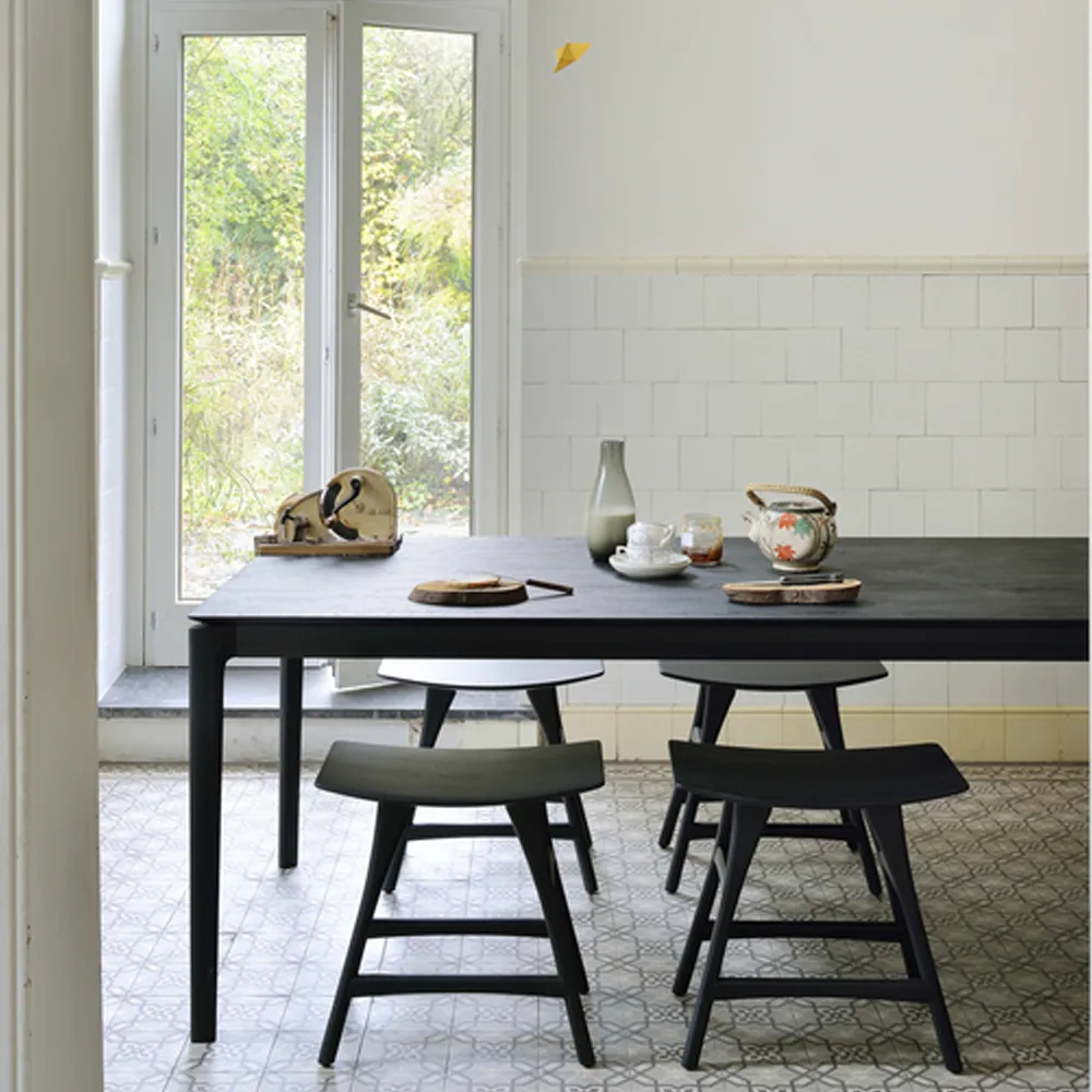 Bok dining table 240x100 cm, Black stained oak Ethnicraft