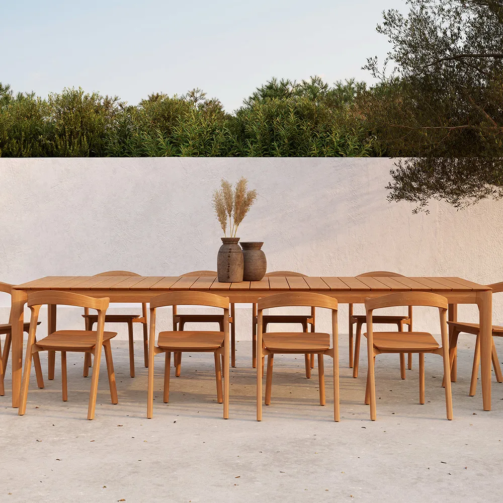 Bok outdoor dining table teak, 250x100 cm Ethnicraft