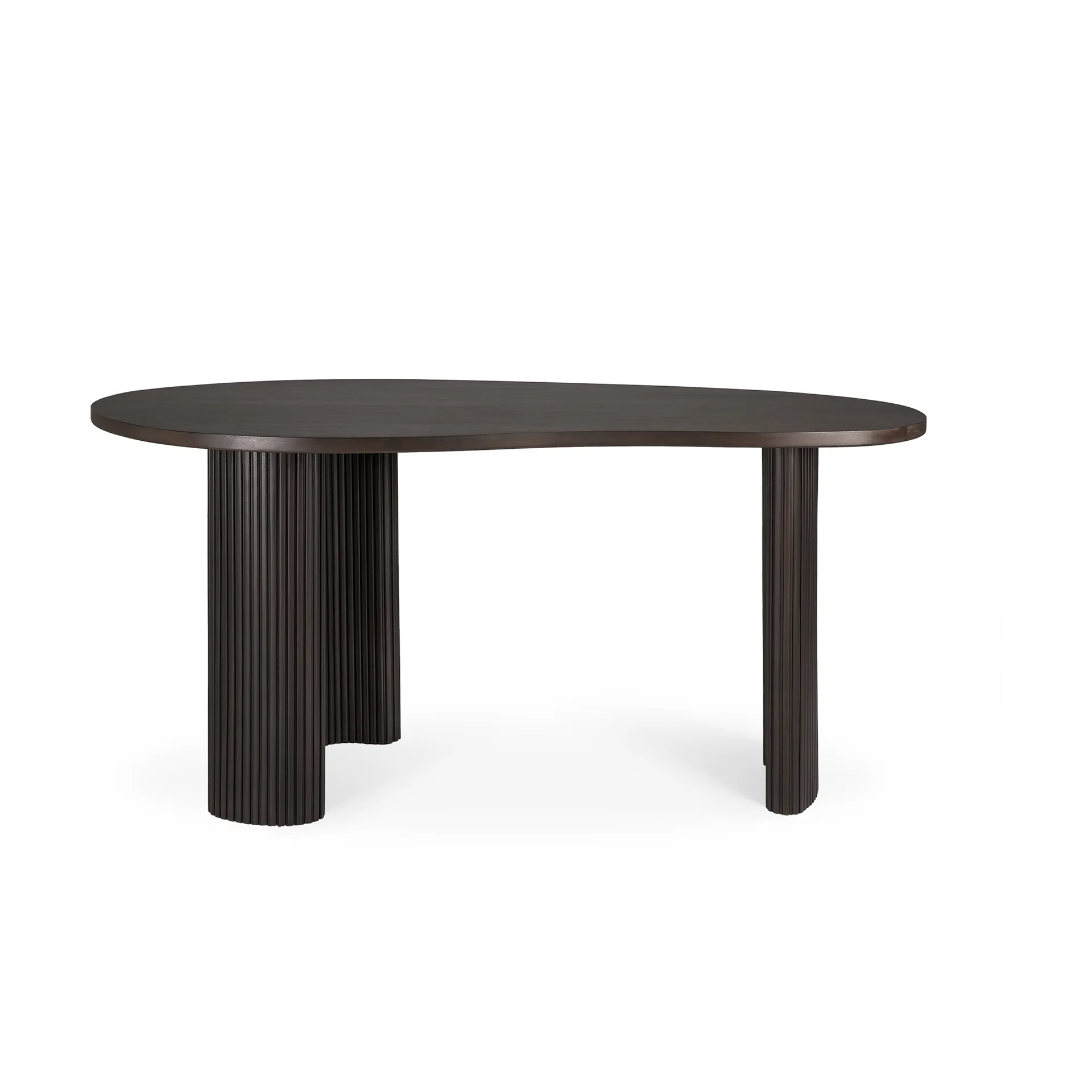 Boomerang desk, Dark brown stained mahogany,160x83x76 cm Ethnicraft