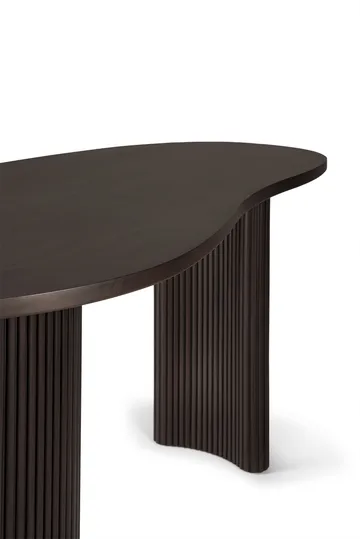 Boomerang desk - Dark brown stained mahogany,160x83x76 cm - Ethnicraft