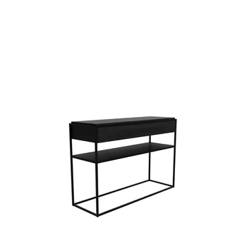 Monolit console table 122x40 cm - Oak black-Black - Ethnicraft