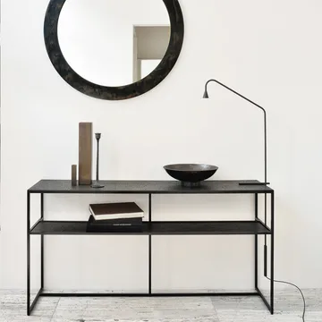 Pentagon console table 75x150 cm - Whisky-Black metal - Ethnicraft