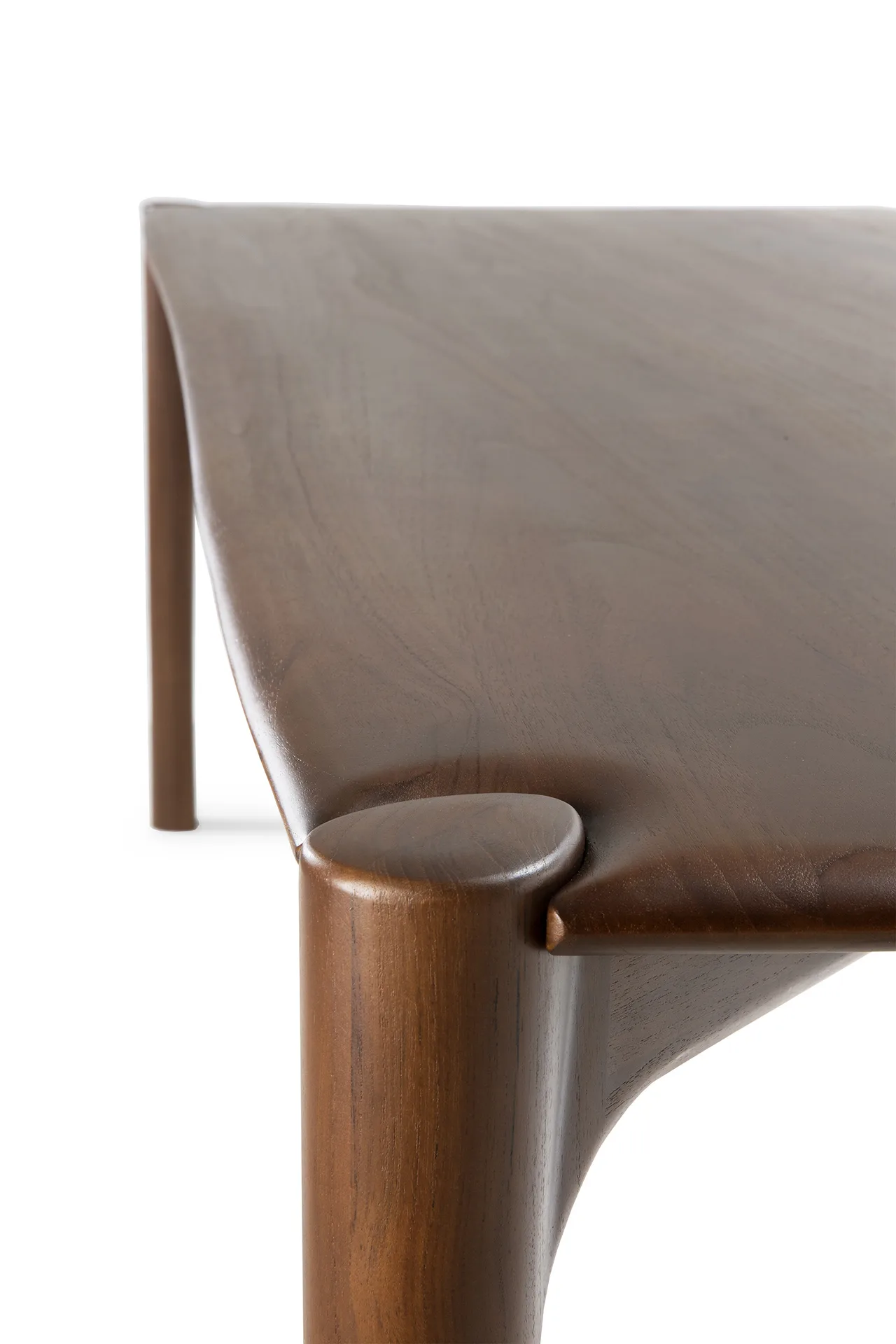 PI Dining table, Lacquered teak brown, 140x80 cm Ethnicraft