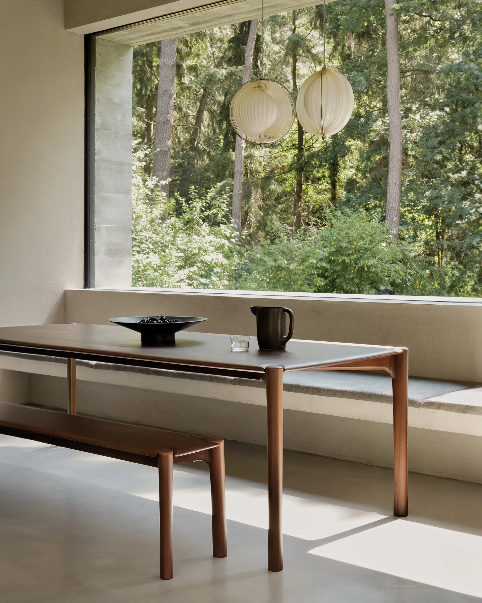 PI Dining table, Lacquered teak brown, 240x100 cm Ethnicraft