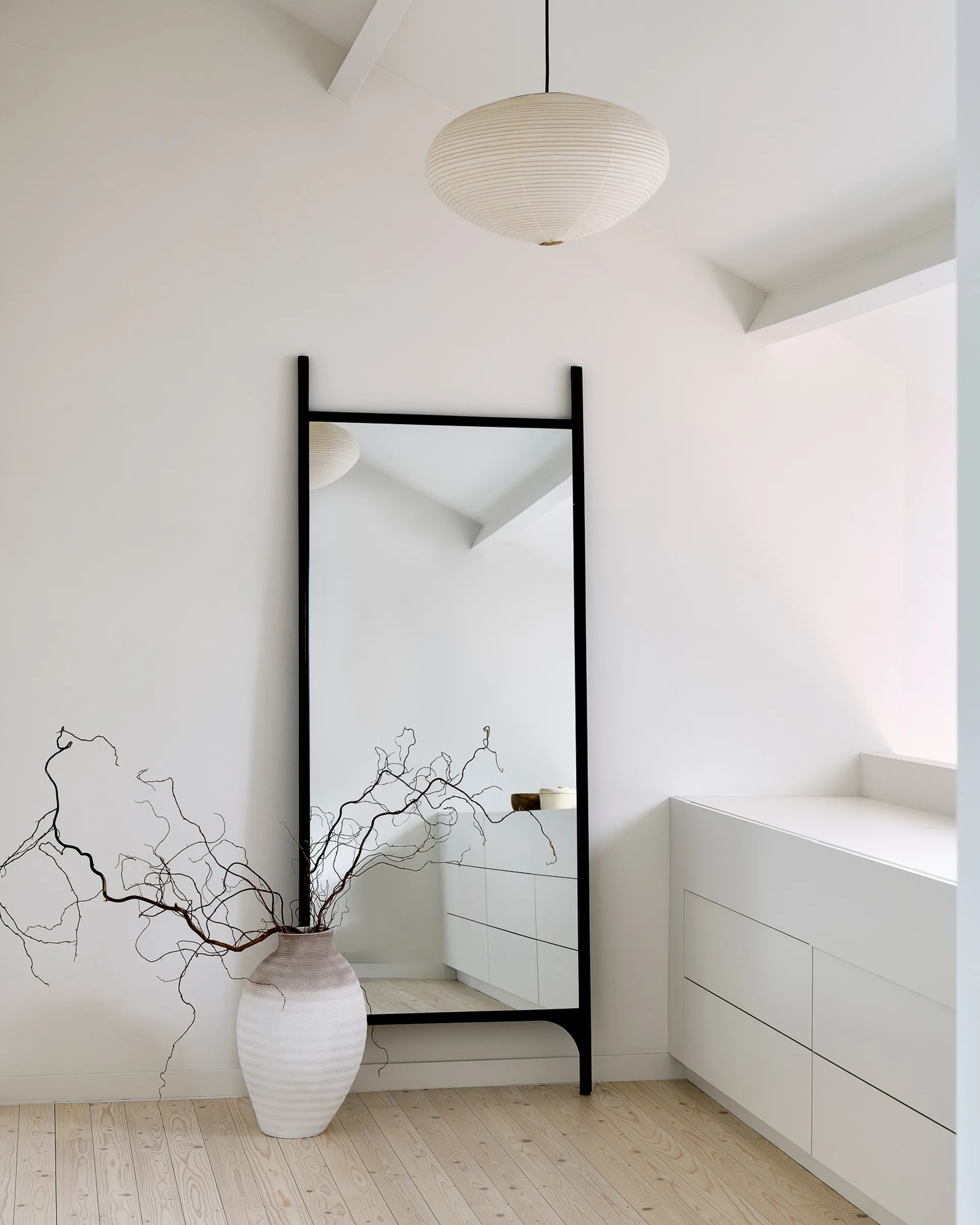 PI floor mirror 80x200 cm, Dark brown stained mahogany Ethnicraft