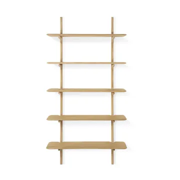 PI wall shelf - Oak, 5 shelves - Ethnicraft